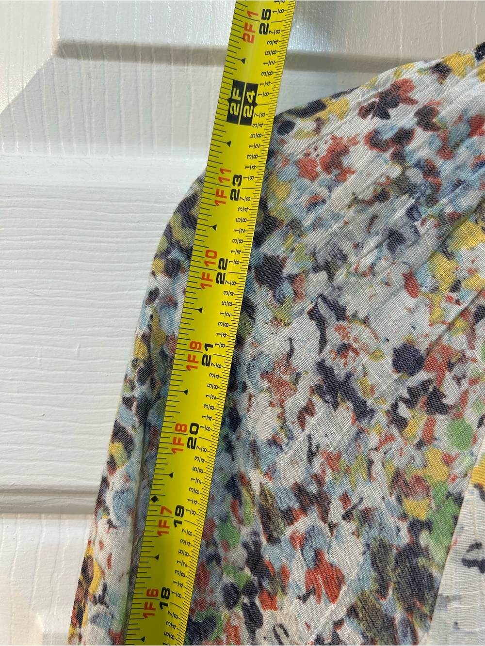 Hope Harlow Whimsy Floral Peasant Blouse Size XL Lightweight Cottage Watercolor - Picture 9 of 11